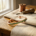 Verdant Jade Copper Bracelet