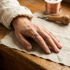 Dawn Grid Copper Ring