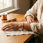 Refined Crest Copper Bracelet