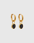 Dana Sleek Oval  Stone Earrings