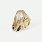Iconic Teardrop Halo Ring