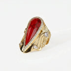Iconic Teardrop Halo Ring