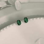 Verdant Oval Emerald Earrings