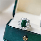 Imperial Emerald Halo Ring