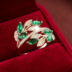 Emerald Olive Garden Ring