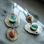 Classic Silver Earrings with Natural Vintage Design
