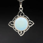 Vintage Silver Moonstone Filigree Necklace