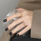 Gold Twisted Rope Moonstone Ring