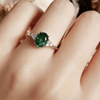 Emerald Crystal Promise Ring