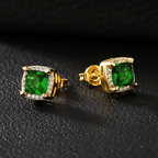 Halo Gold Stud Earrings