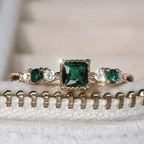 Evergreen Royale Trio Emerald Ring