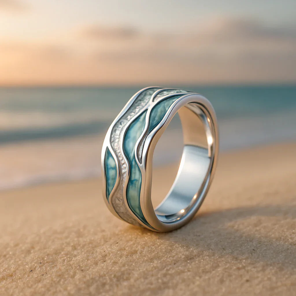Ripple White Gold Ring
