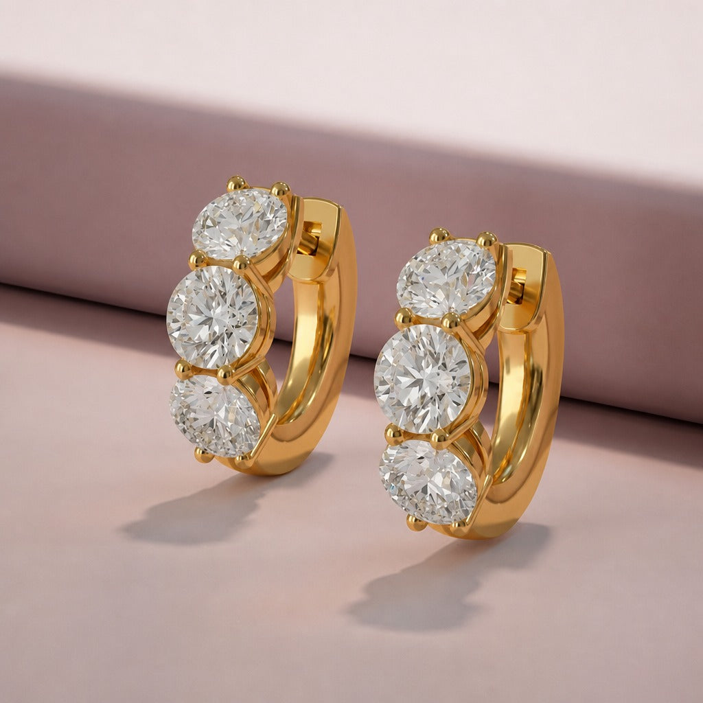 Timeless Zirconia Hoops Earrings