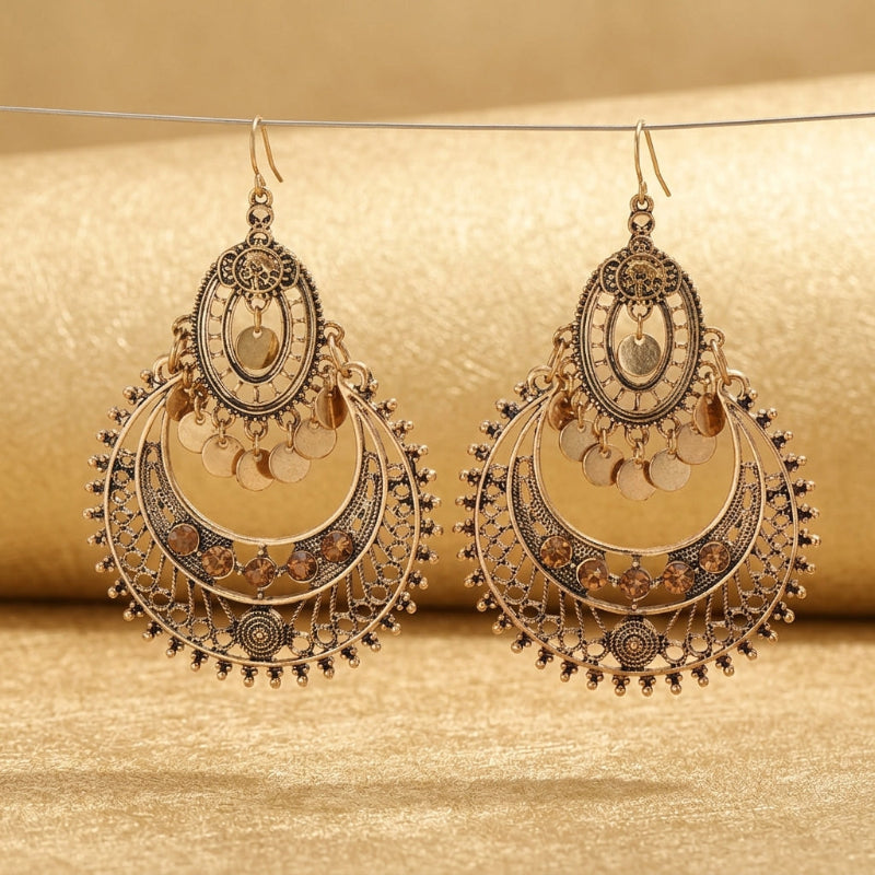 Ethereal Gold Tassel Earrings