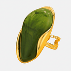 Organic Gemstone Adjustable Statement Rings