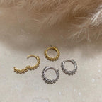 Hinged Bubble Hoops Gold or Silver