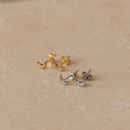 Micro Moon Crystal Stud Earrings