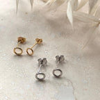 Micro Circle Studs Gold or Silver