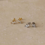 Crystal Fan Stud Earrings
