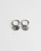 Fan Dangle Hoop Earrings
