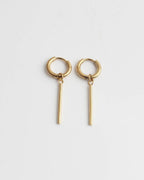 Bar Drop Hoop Earrings