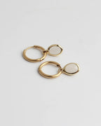 Dana Sleek Oval  Stone Earrings