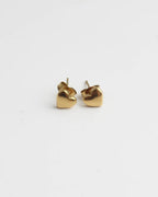 Solid Heart Polished Stud Earrings