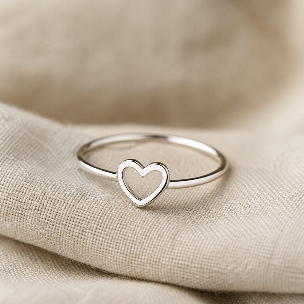 Modern Heart Statement Ring