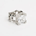 LuxeLink Glass Square Ring