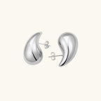 Lustrous Teardrop Stud Earrings