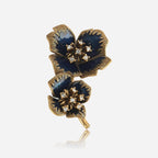 Midnight Sapphire Bloom Brooch