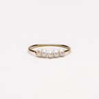 Dewdrop Five Pearl Statement Ring