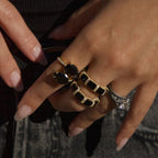 Noir Halo Band Ring
