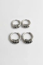 Stacked Ring Hoop Earrings