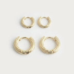 Stackable Hoop Earrings in Gold or Silver
