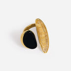 Octavia’s Opulence Natural Agate Vintage Open Ring