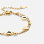 Muse Onyx & White Stone Bracelet