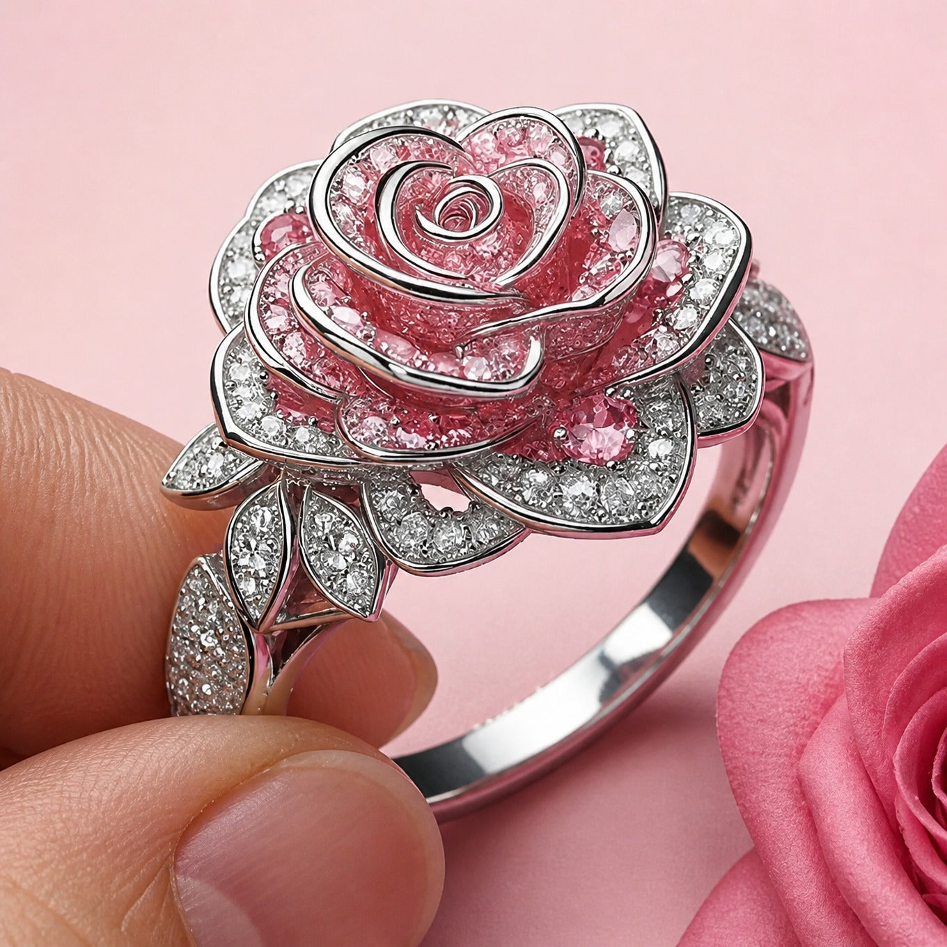 Floral Majesty Silver Ring