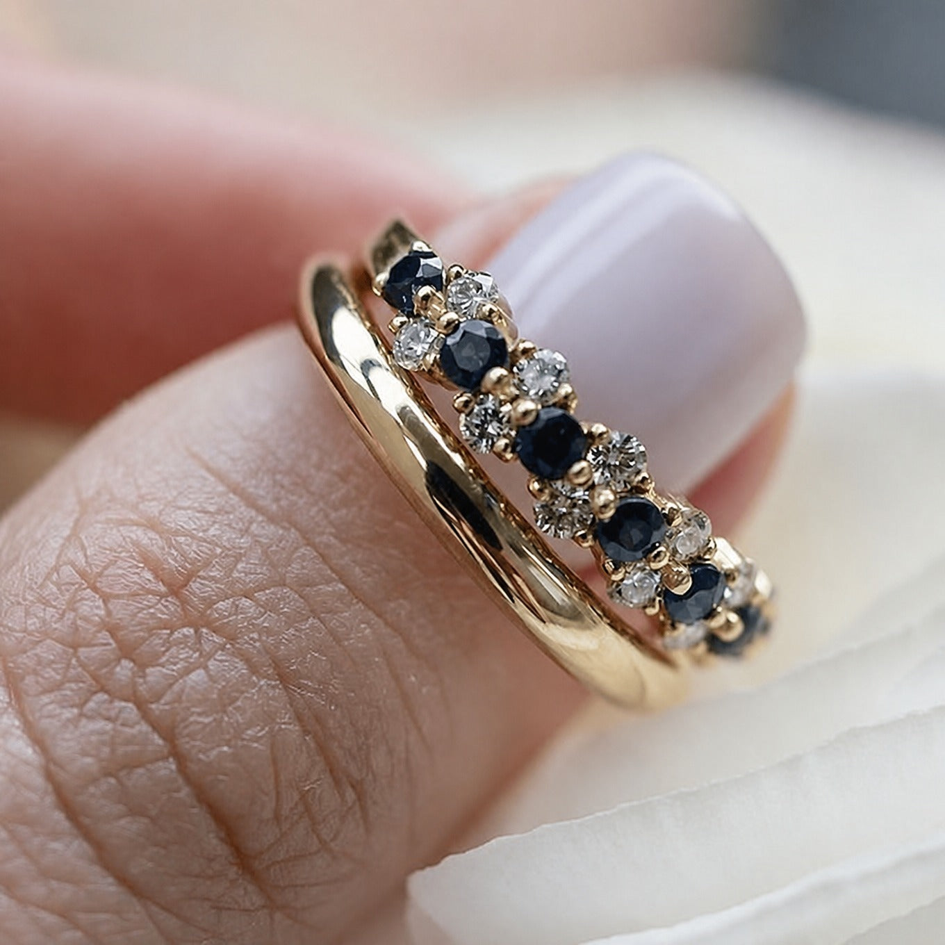 Crystal Gold Accent Ring