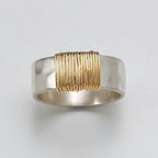 Golden Thread Silver Ring
