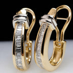 Vintage gold and diamond earrings