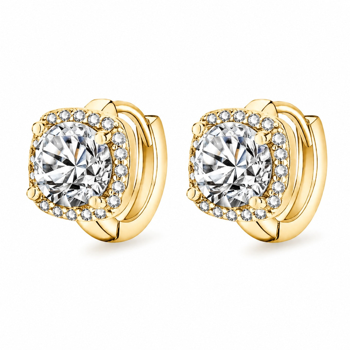 Golden Allure Square Earrings