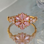Golden Petal Pink Ring
