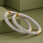 Silver Halo Hoop Earrings