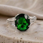 Emerald Treasure Solitaire Ring
