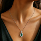 Emerald Horizon Pendant Necklace
