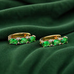 Emerald Silhouette Drop Earrings