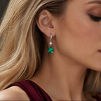 Emerald Cascade Dangle Earrings