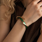 Emerald Mirage Cuff Bracelet