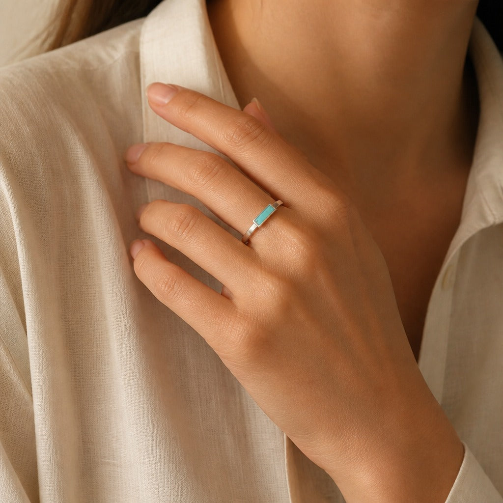 Exquisite Moss Agate Ring